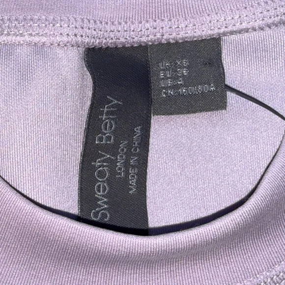 Sweaty Betty Class Crop Tie Waist Sweatshirt in Lavender Size 4 - Picture 8 of 10